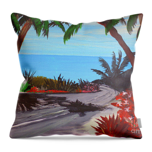 A walk through the Palms - Throw Pillow