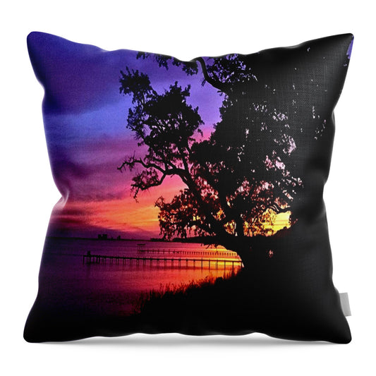 Sunset on the Sound - Throw Pillow