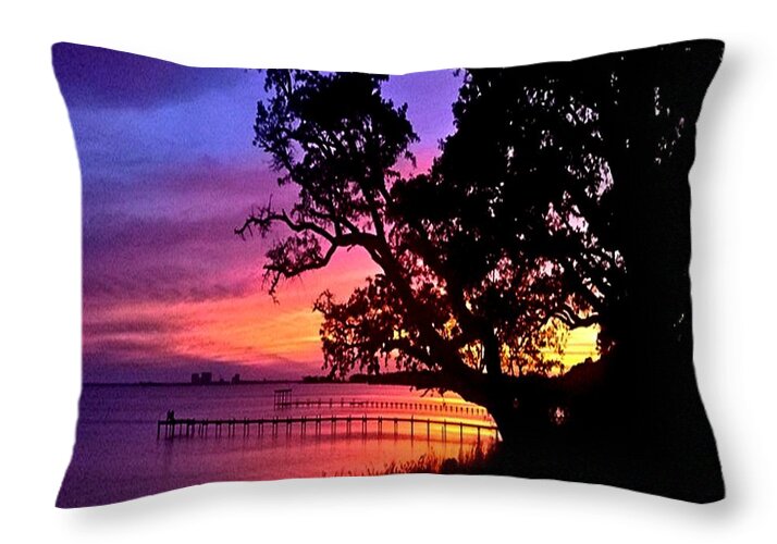 Sunset on the Sound - Throw Pillow