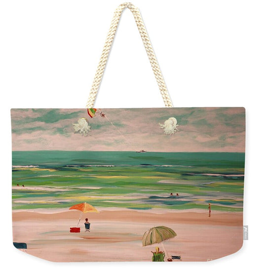Beach Scene with Parasailing - Weekender Tote Bag