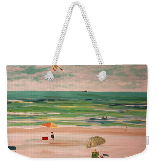 Beach Scene with Parasailing - Weekender Tote Bag