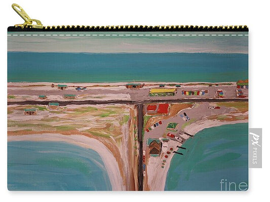 Bird's Eye View of Navarre Beach - Zip Pouch