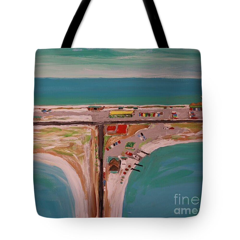 Bird's Eye View of Navarre Beach - Tote Bag
