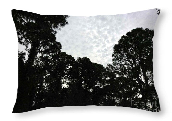 Blue Cloudy Sky - Throw Pillow