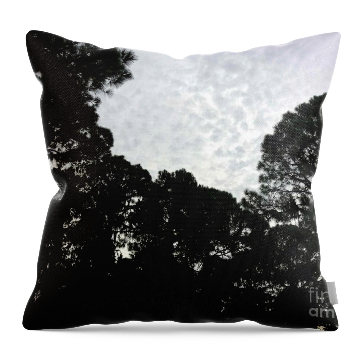 Blue Cloudy Sky - Throw Pillow