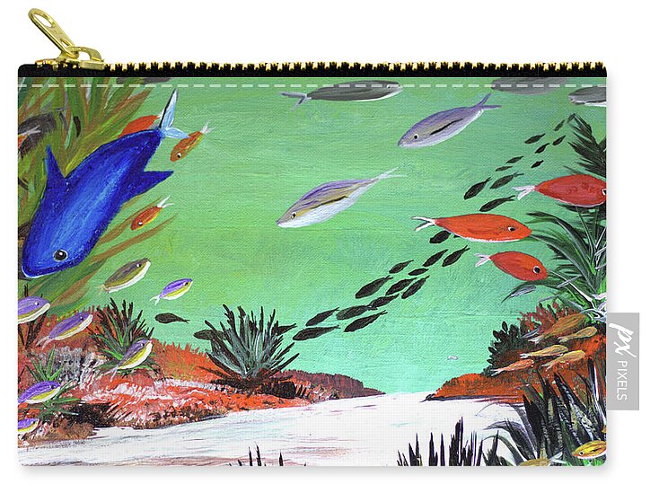 Blue n Green - Zip Pouch