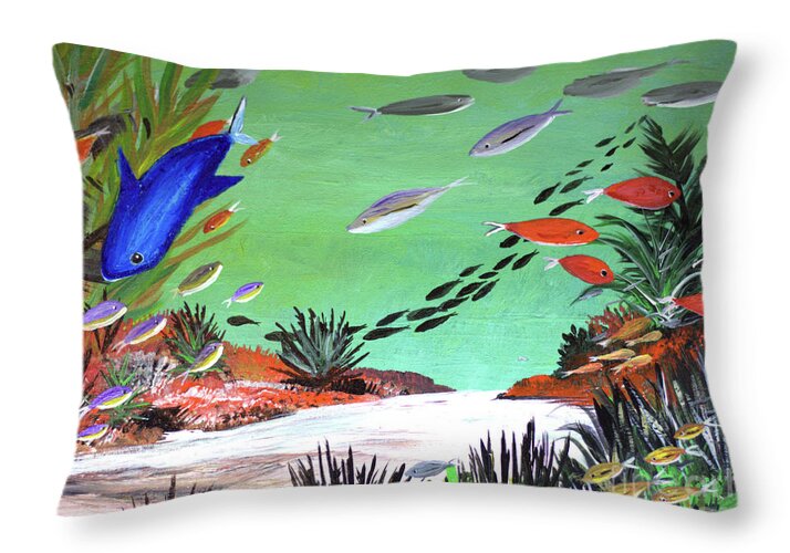 Blue n Green - Throw Pillow