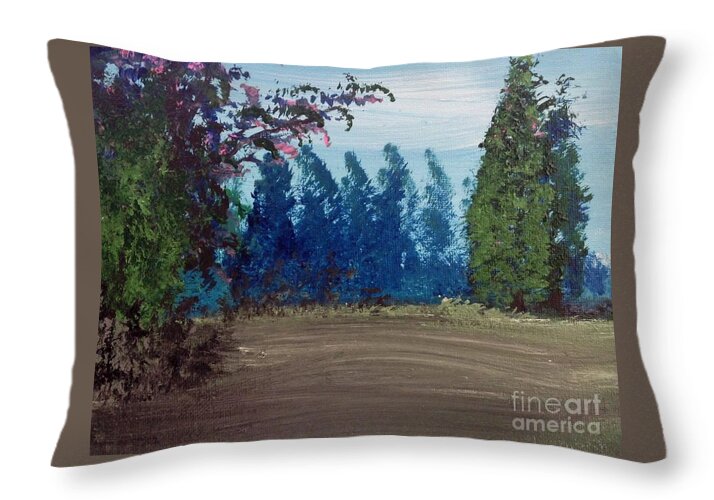 Blue Trees - Throw Pillow