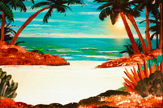 Caribbean Island Framed Art Print, 8 x 10