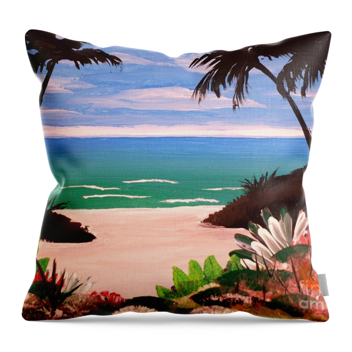 Carla's Palms - Throw Pillow