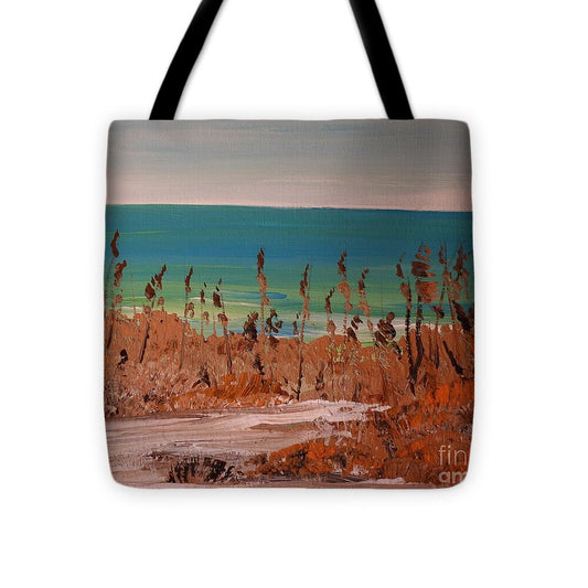 Coastal Landscape with Tall Grasses - Tote Bag