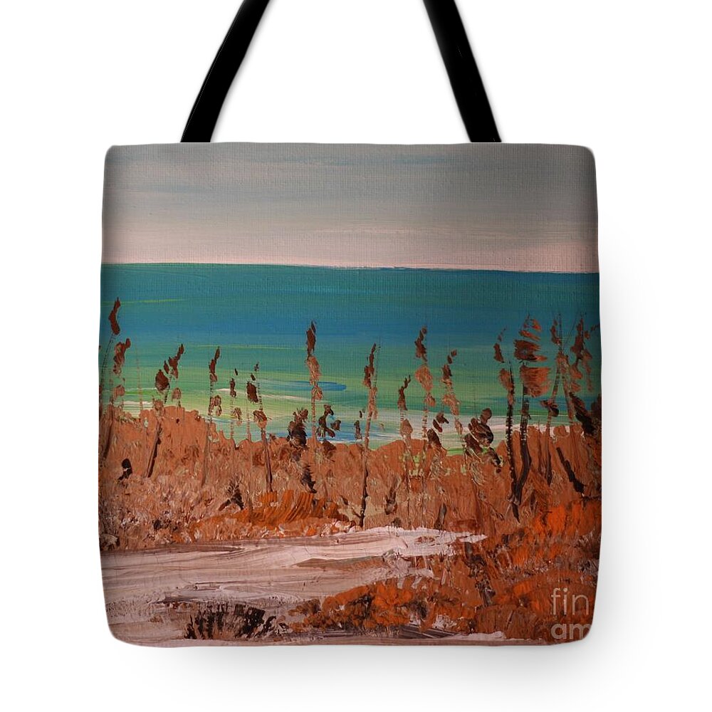 Coastal Landscape with Tall Grasses - Tote Bag