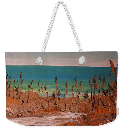 Coastal Landscape with Tall Grasses - Weekender Tote Bag