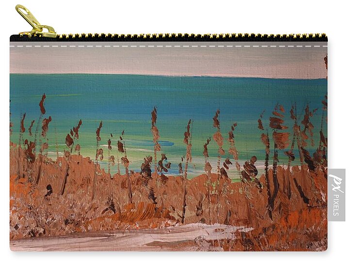Coastal Landscape with Tall Grasses - Zip Pouch
