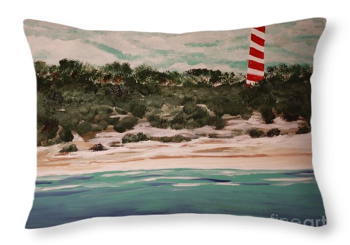 Coastal Lighthouse by the Sea - Throw Pillow
