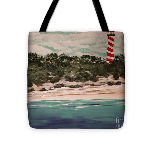 Coastal Lighthouse by the Sea - Tote Bag