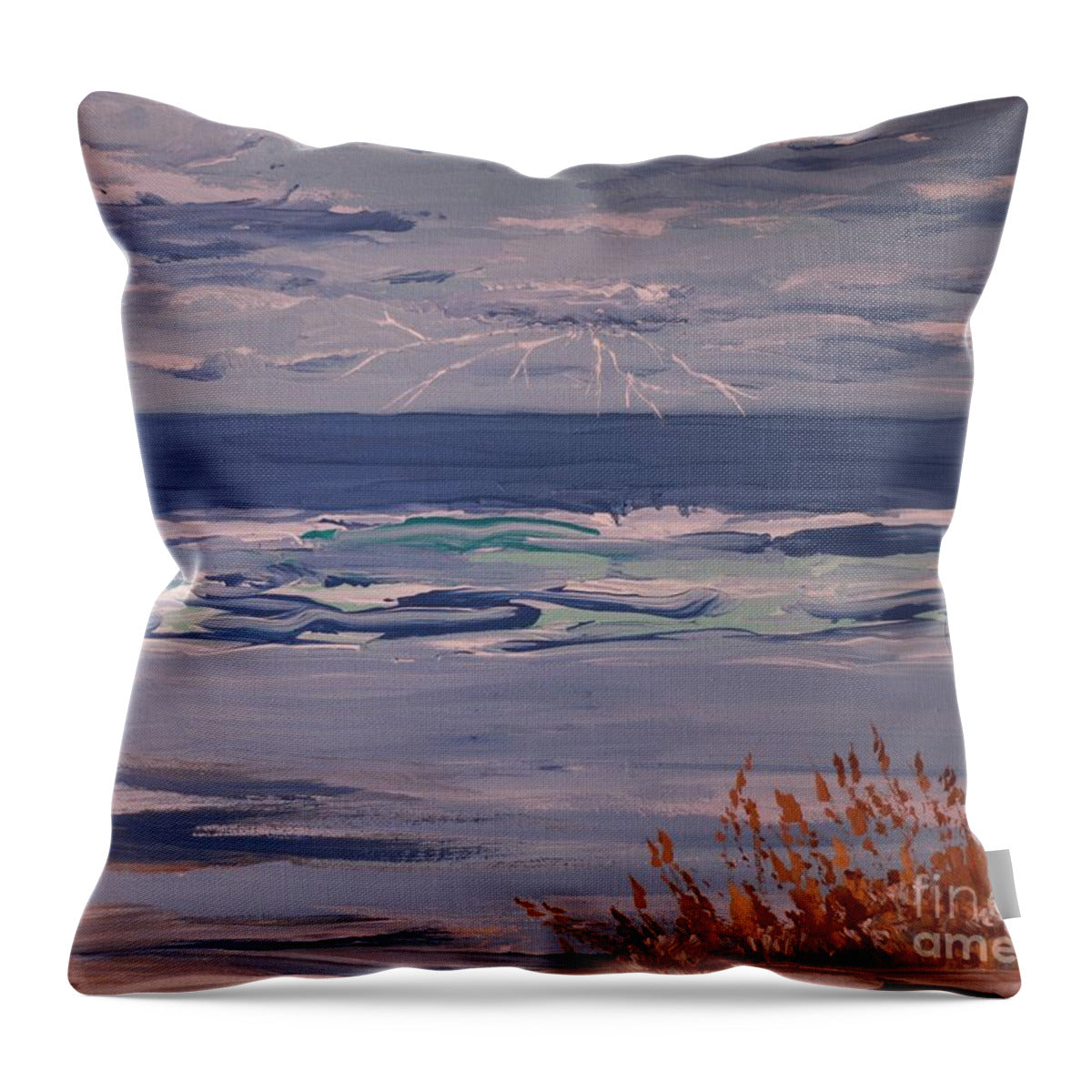 Coastal Stormy Seas - Throw Pillow