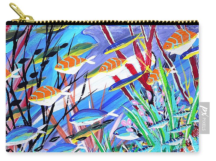 Colorful Coral Reef Scene - Zip Pouch