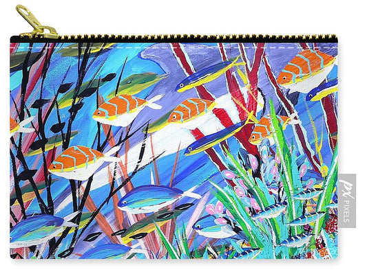 Colorful Coral Reef Scene - Zip Pouch