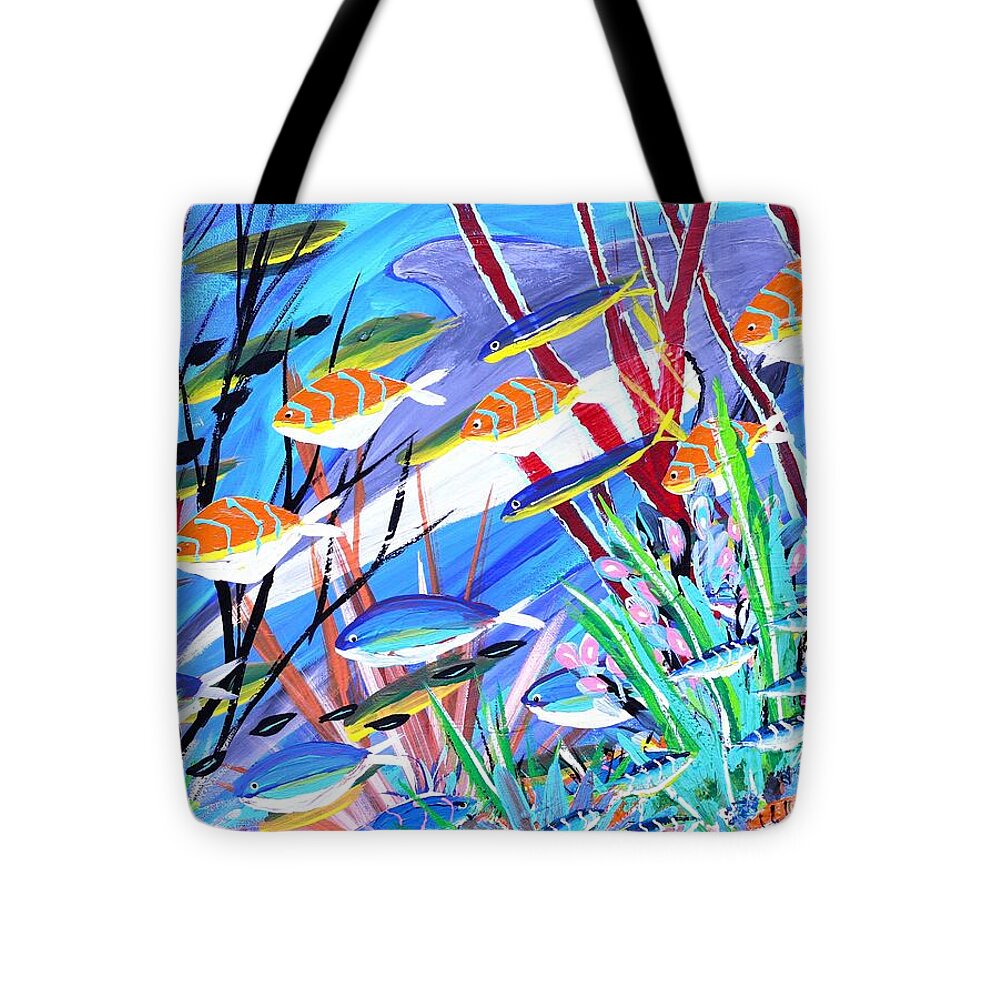 Colorful Coral Reef Scene - Tote Bag