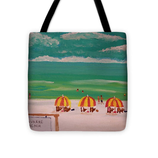 Colorful Day at Navarre Beach - Tote Bag