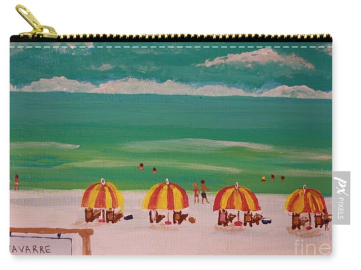 Colorful Day at Navarre Beach - Zip Pouch