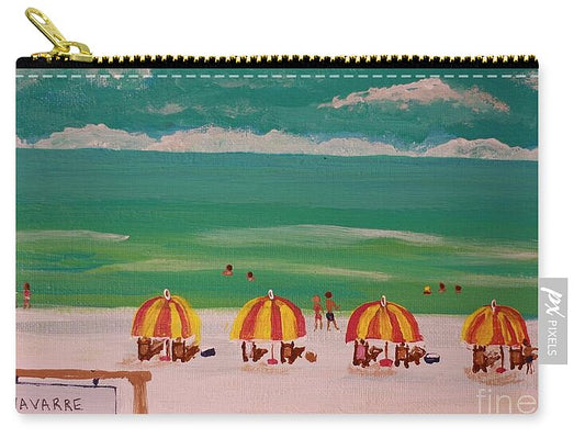 Colorful Day at Navarre Beach - Zip Pouch