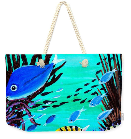 Colorful Fish in Vibrant Reef - Weekender Tote Bag