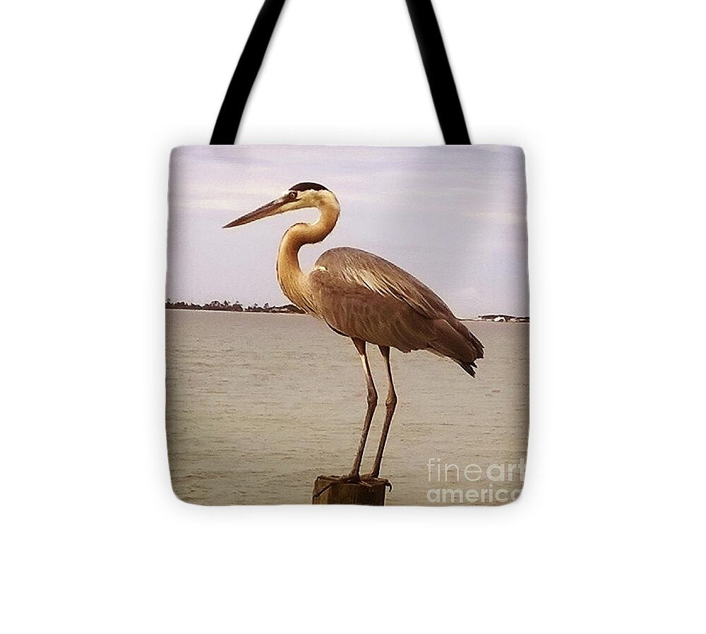 Crane on The Sound - Tote Bag