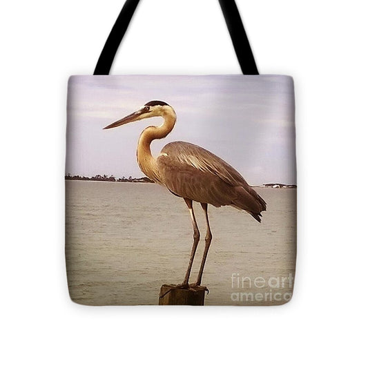 Crane on The Sound - Tote Bag