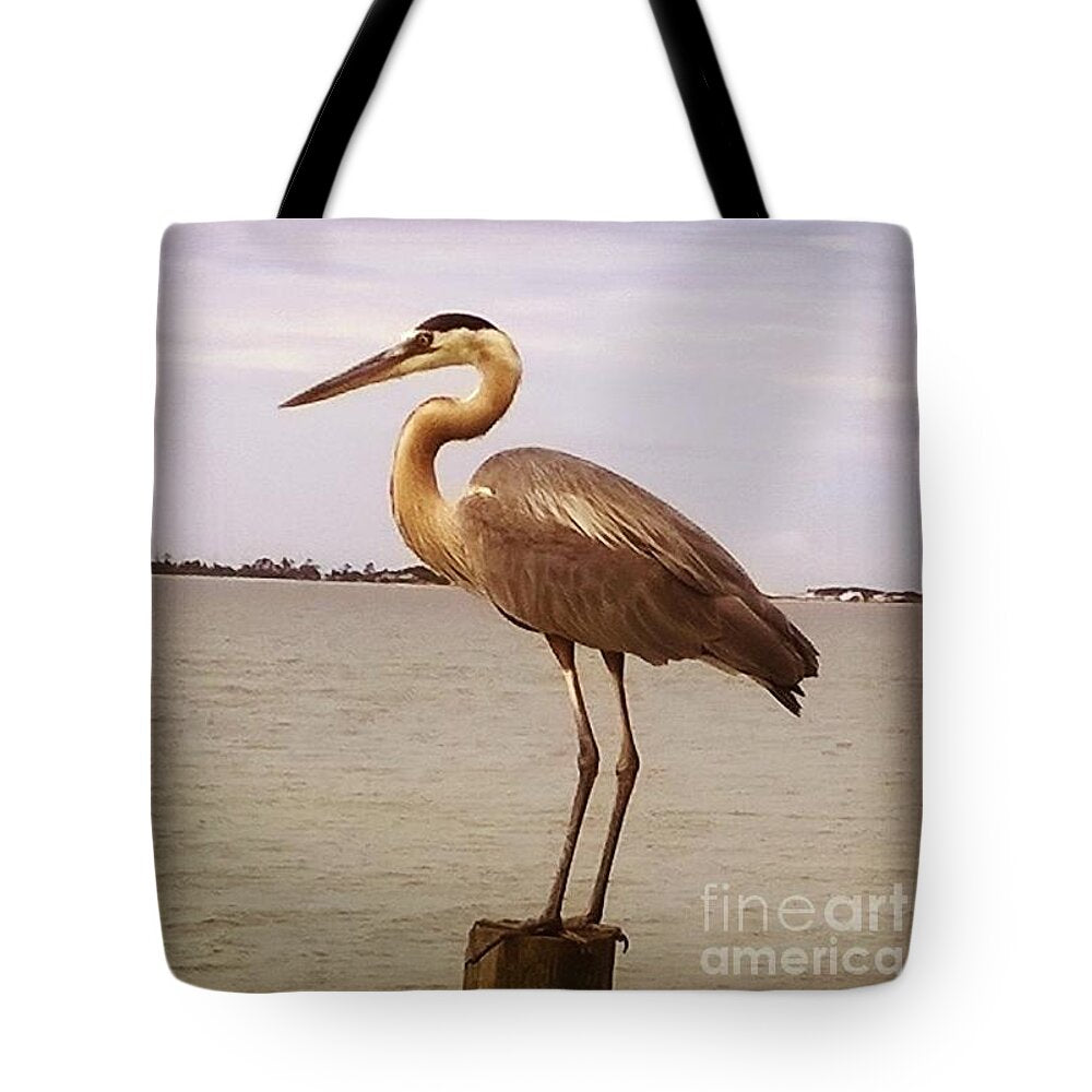 Crane on The Sound - Tote Bag