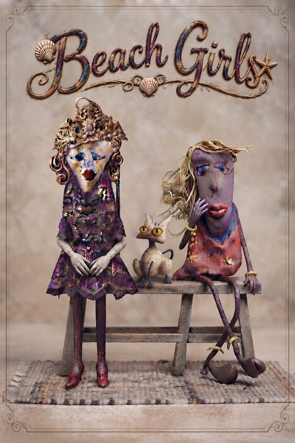 Scary Mama and What A Doll: Blue Sea Print