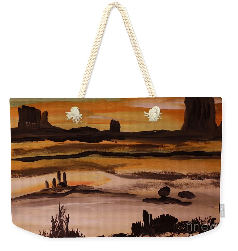 Desert Sunset Landscape - Weekender Tote Bag