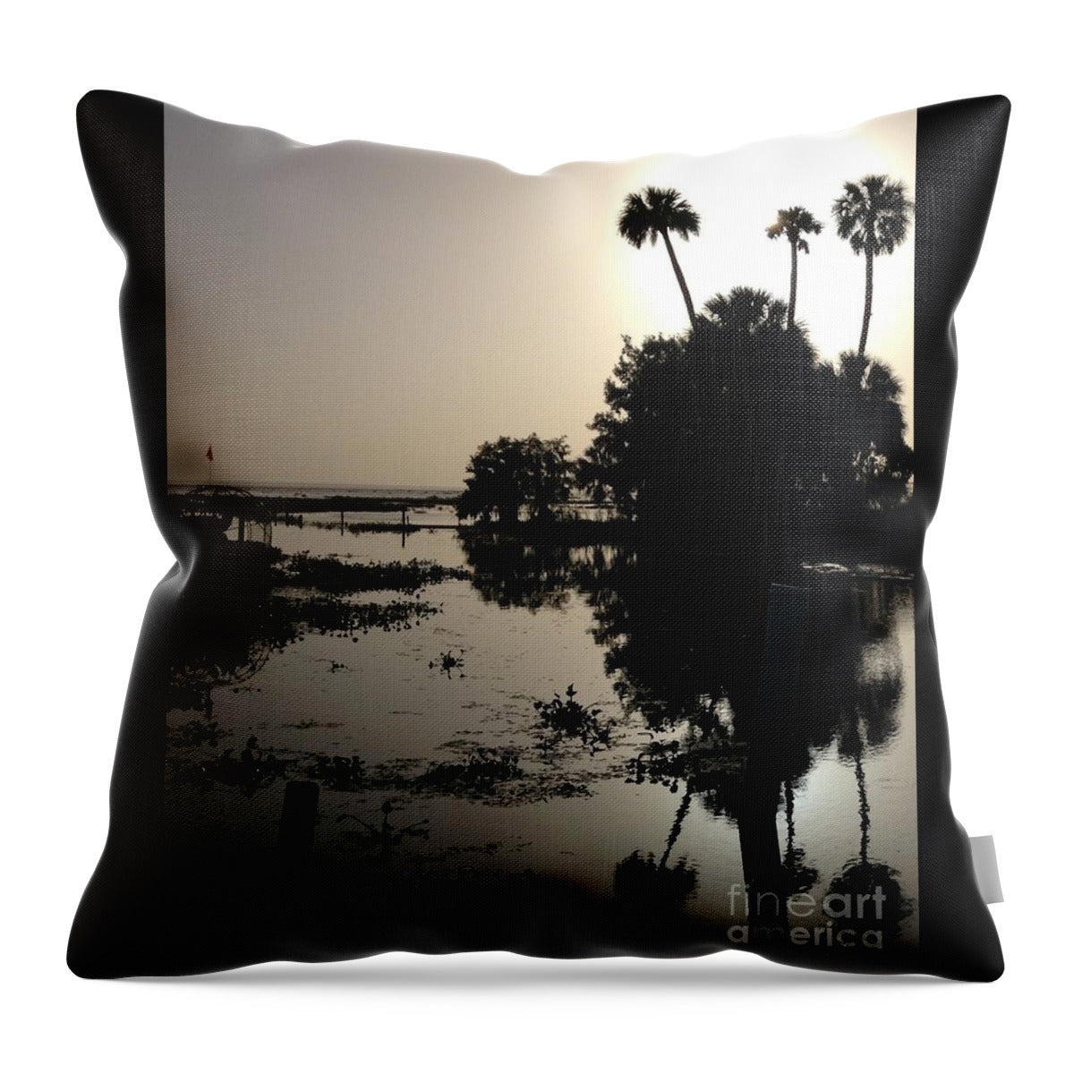 Dusk In Paradise Original Photography by James Daugherty - Throw Pillow