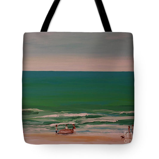 Family Day at the Beach - Tote Bag