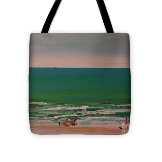 Family Day at the Beach - Tote Bag