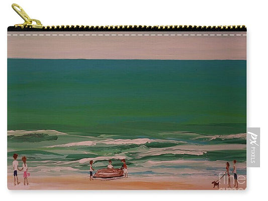 Family Day at the Beach - Zip Pouch