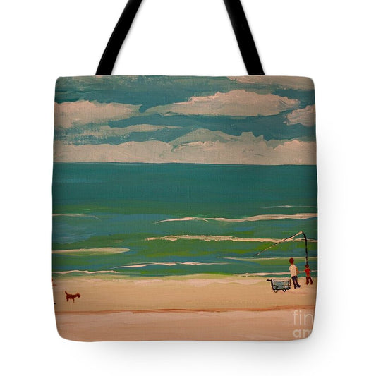 Family Fun at the Seaside - Tote Bag