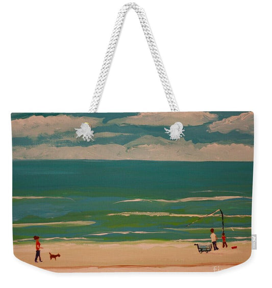 Family Fun at the Seaside - Weekender Tote Bag