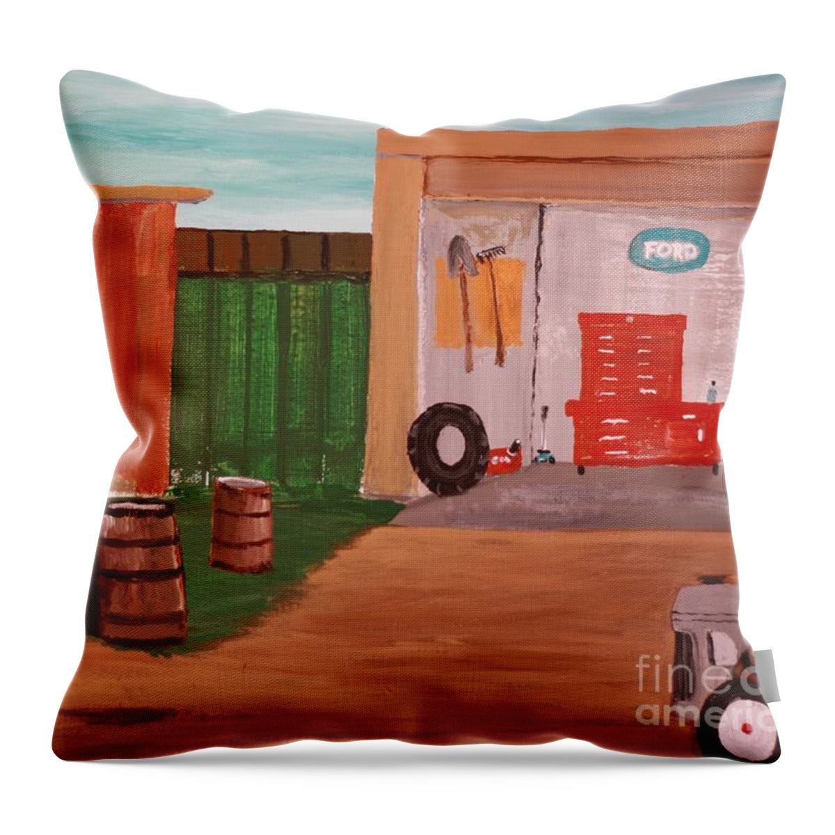 Farm 8N Ford Tractor - Throw Pillow
