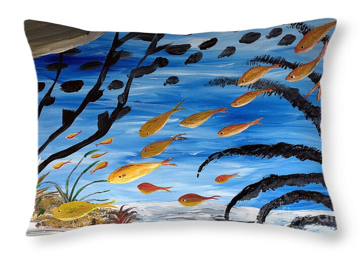 Fish in Hiding - Throw Pillow