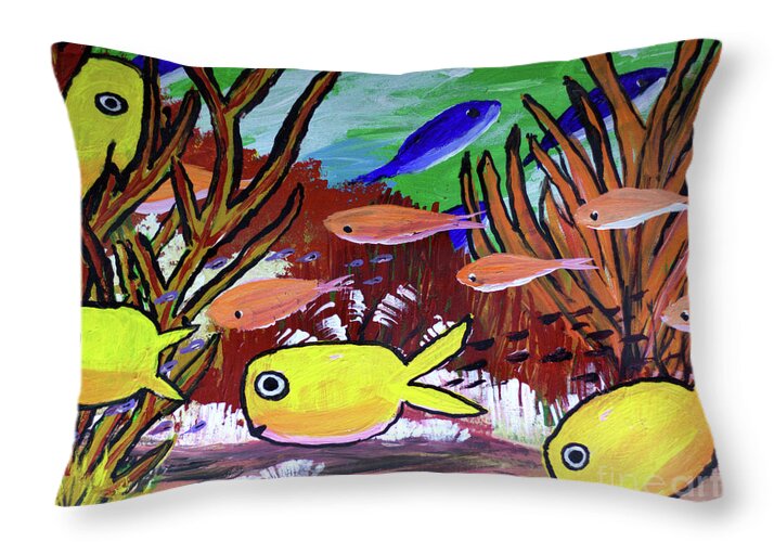 Fish n  Hiding - Throw Pillow