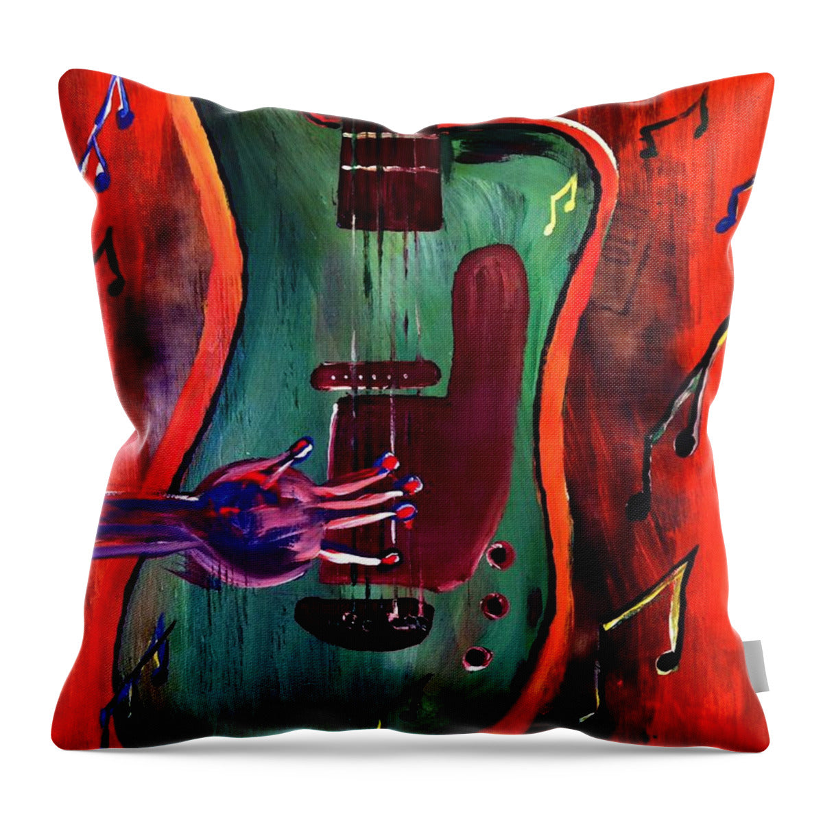 Fun With Guitar - Throw Pillow