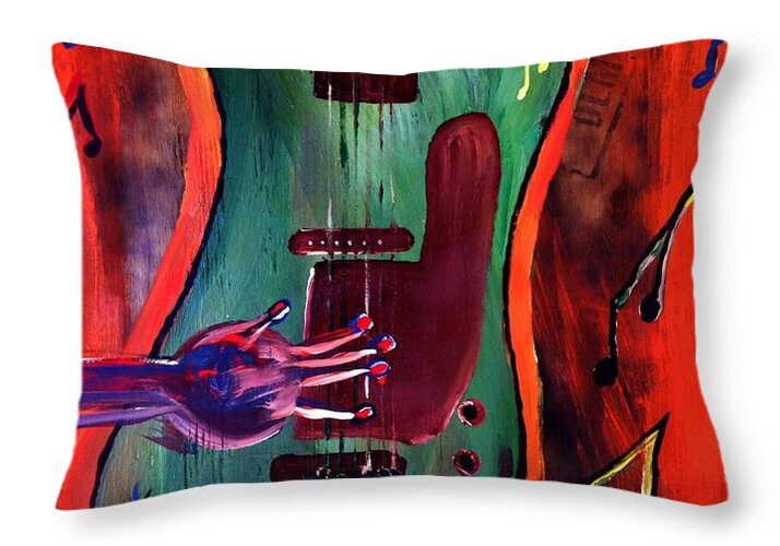 Fun With Guitar - Throw Pillow