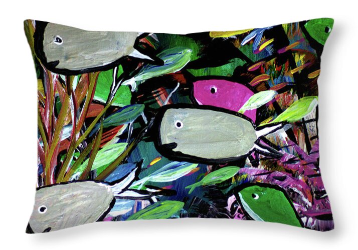 Gray Fish - Throw Pillow