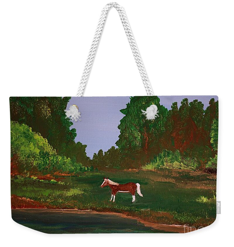 Horse out Standing in his Field - Weekender Tote Bag