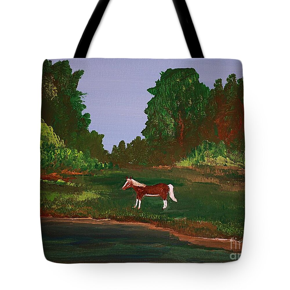 Horse out Standing in his Field - Tote Bag
