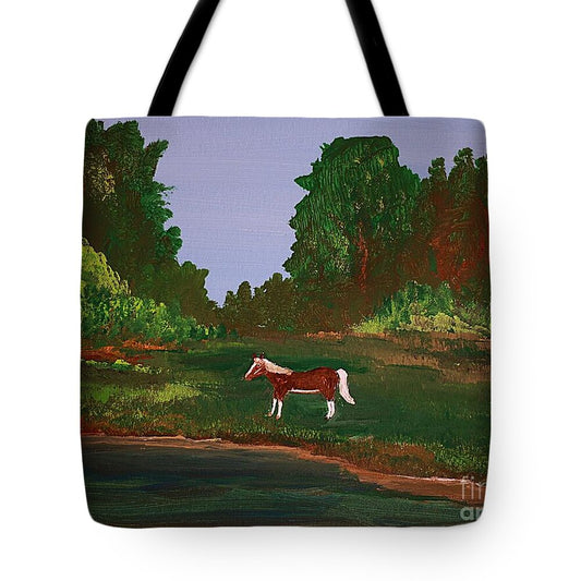 Horse out Standing in his Field - Tote Bag