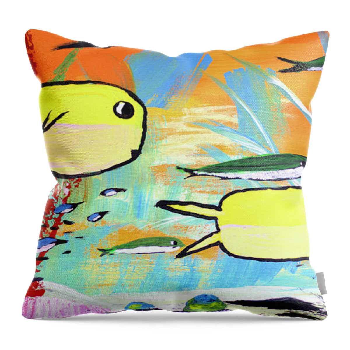 Lemon Fish - Throw Pillow