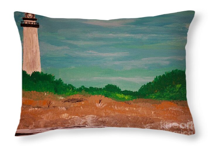 Lighthouse on the Island - Throw Pillow